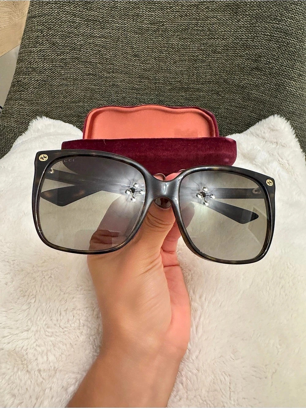 Gucci GG0036S Oversized Square Sunglasses | Brown Tortoiseshell